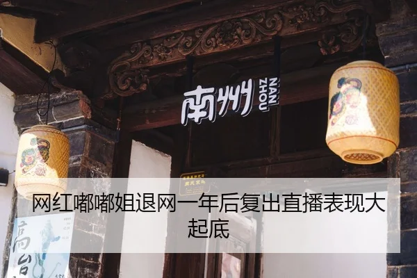 网红嘟嘟姐退网一年后复出直播表现大起底